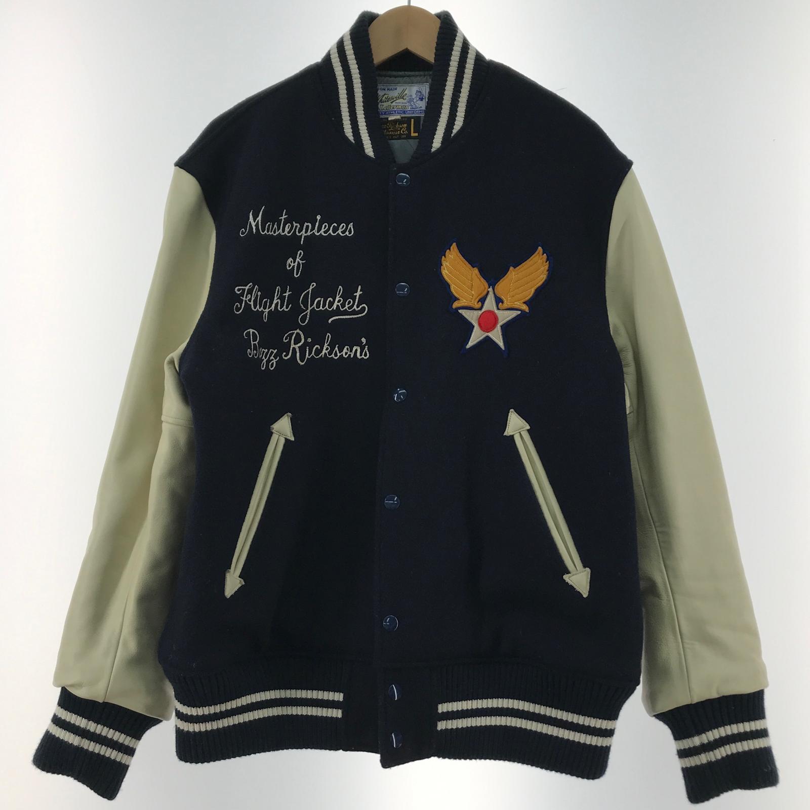 【中古】BUZZ RICKSON バズ リクソンズ スタジャン SIZE 40 アワードジャケット  WV14217 ネイビー Bランク