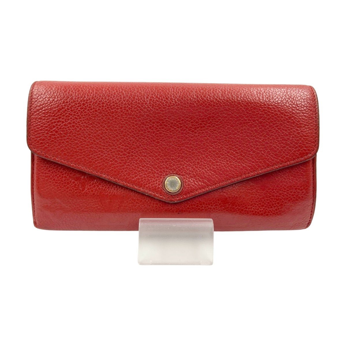 〇〇【中古】LOUIS VUITTON ルイヴィトン モノグラム アンプラント ポルトフォイユ サラ 二つ折り長財布 M62213 レッド Cランク