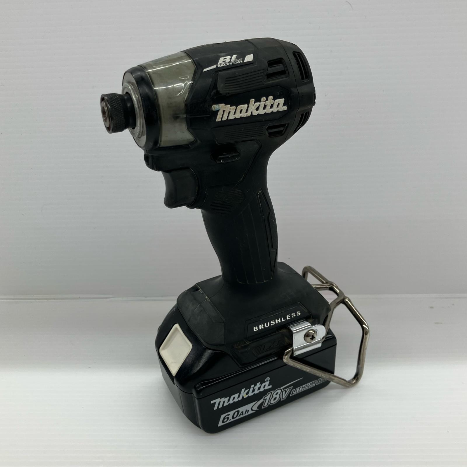 ДД【中古】MAKITA マキタ 充電池1個付 コードレス式 18v 6.0Ah 7/0/0 323151 使用感有 TD173D ブラック Bランク