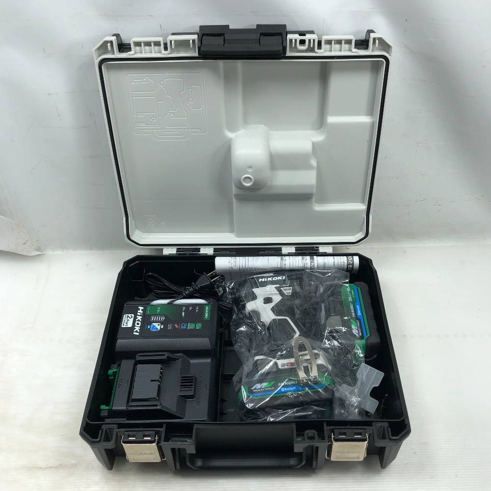 【中古】HiKOKI ハイコーキ 締め付け工具 インパクトドライバ フロスティホワイト 未使用品(S) 付属品完備 WH36DD フロスティホワイト Sランク