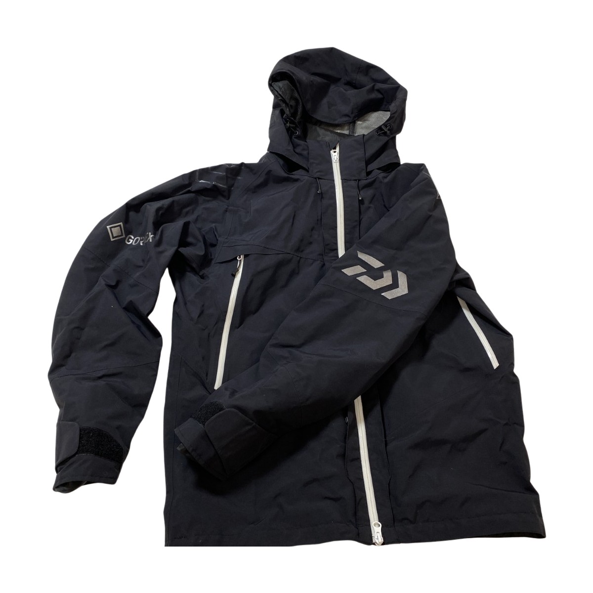 ΨΨ【中古】DAIWA ダイワ フィッシングウェア　GORE TEX コンビアップレインスーツ 上下セット ブラック Bランク