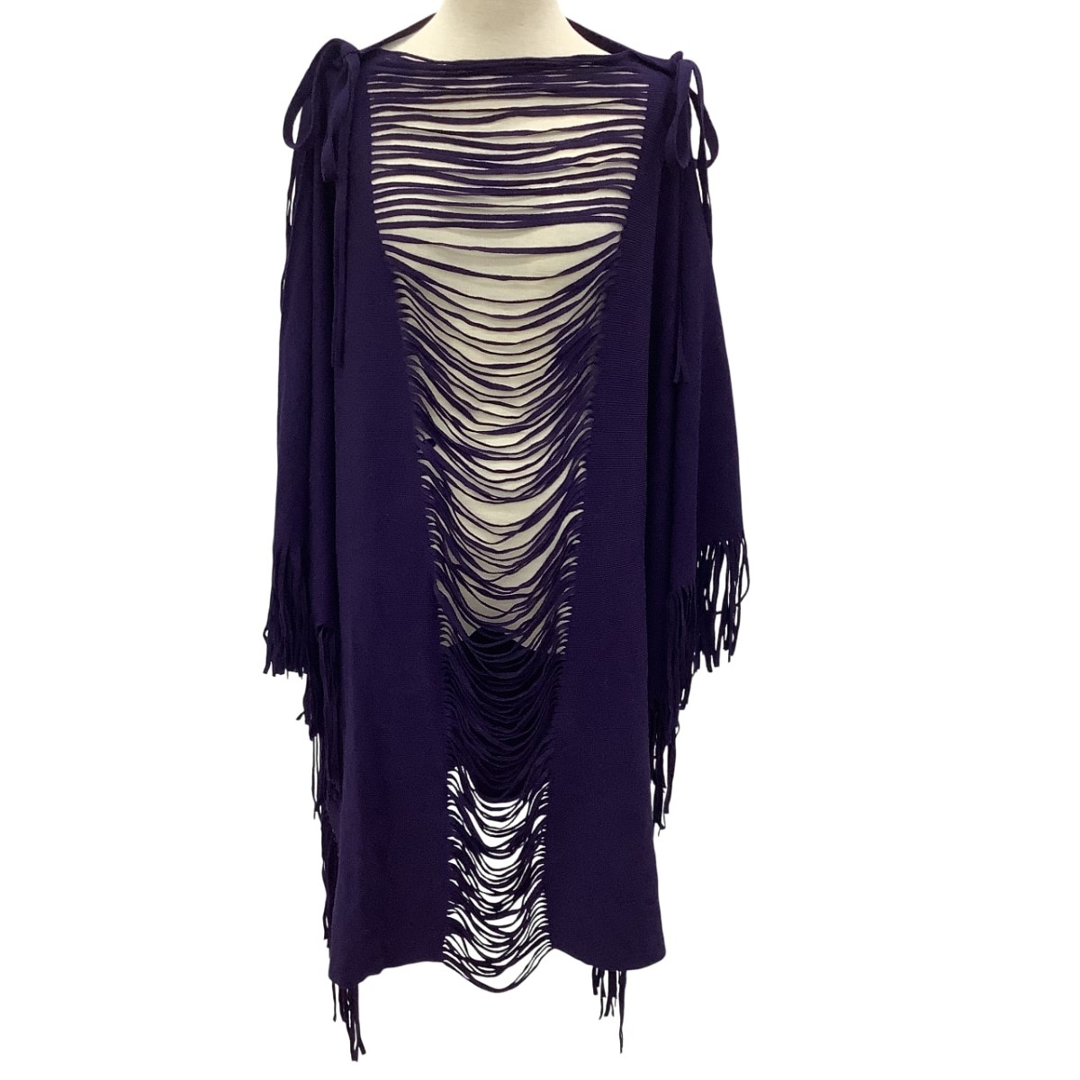 【中古】ISSEY MIYAKE イッセイミヤケ レディース ポンチョ SIZE 2 IM93KO553 パープル B位置付ける レディースファッション-コート・ジャケット