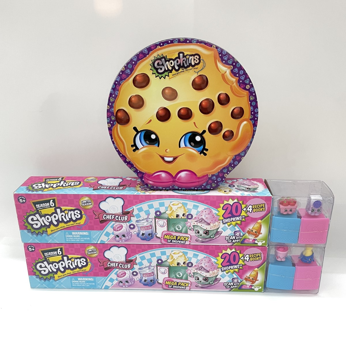 〇〇【中古】Shopkins ショップキンズ シーズン6 メガパック×2 PLAY TIN セット Aランク