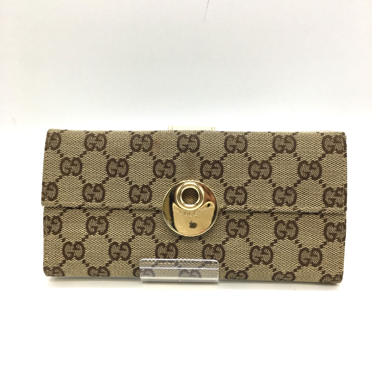 GUCCI グッチ　GGキャンバス 　Ｗホックタイプ 長財布 楽天市場】【財布】GUCCI グッチ GGキャンバス Wホック ダブルホック
