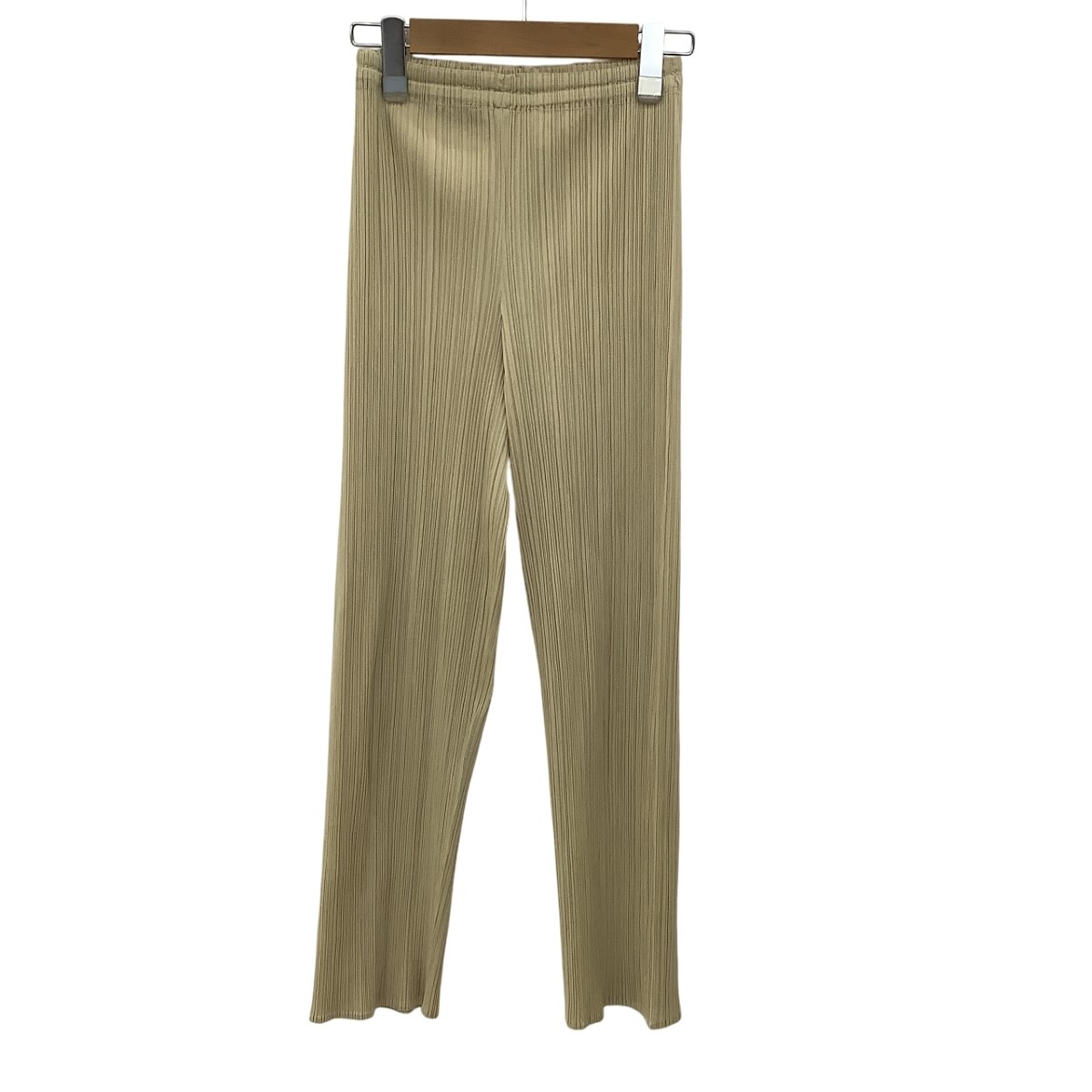 【中古】ISSEY MIYAKE イッセイミヤケ PLEATS PLEASE パンツ SIZE 1 PP04-JF609 アイボリー Bランク