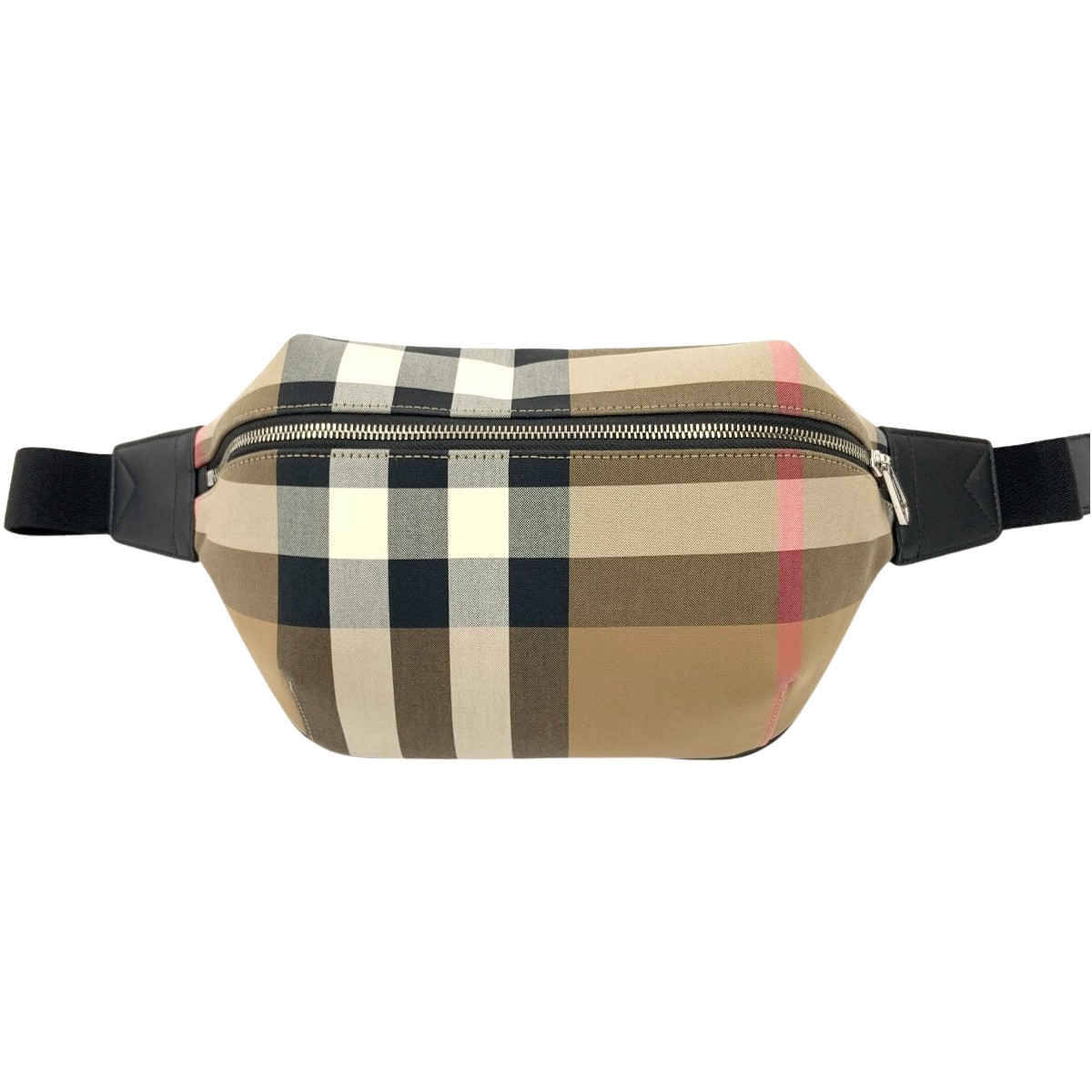 〇〇【中古】BURBERRY バーバリー チェック クロスボディー 斜め掛け バッグ ウェストバッグ 8084555 ベージュ Bランク｜リサイクルビッグバン店