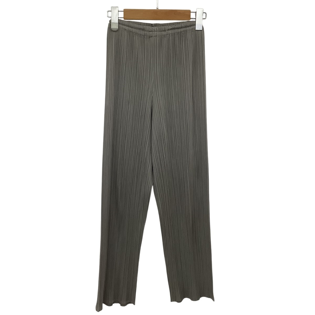 【中古】ISSEY MIYAKE イッセイミヤケ PLEATS PLEASE パンツ SIZE Free PP04-JF609 グレー Bランク