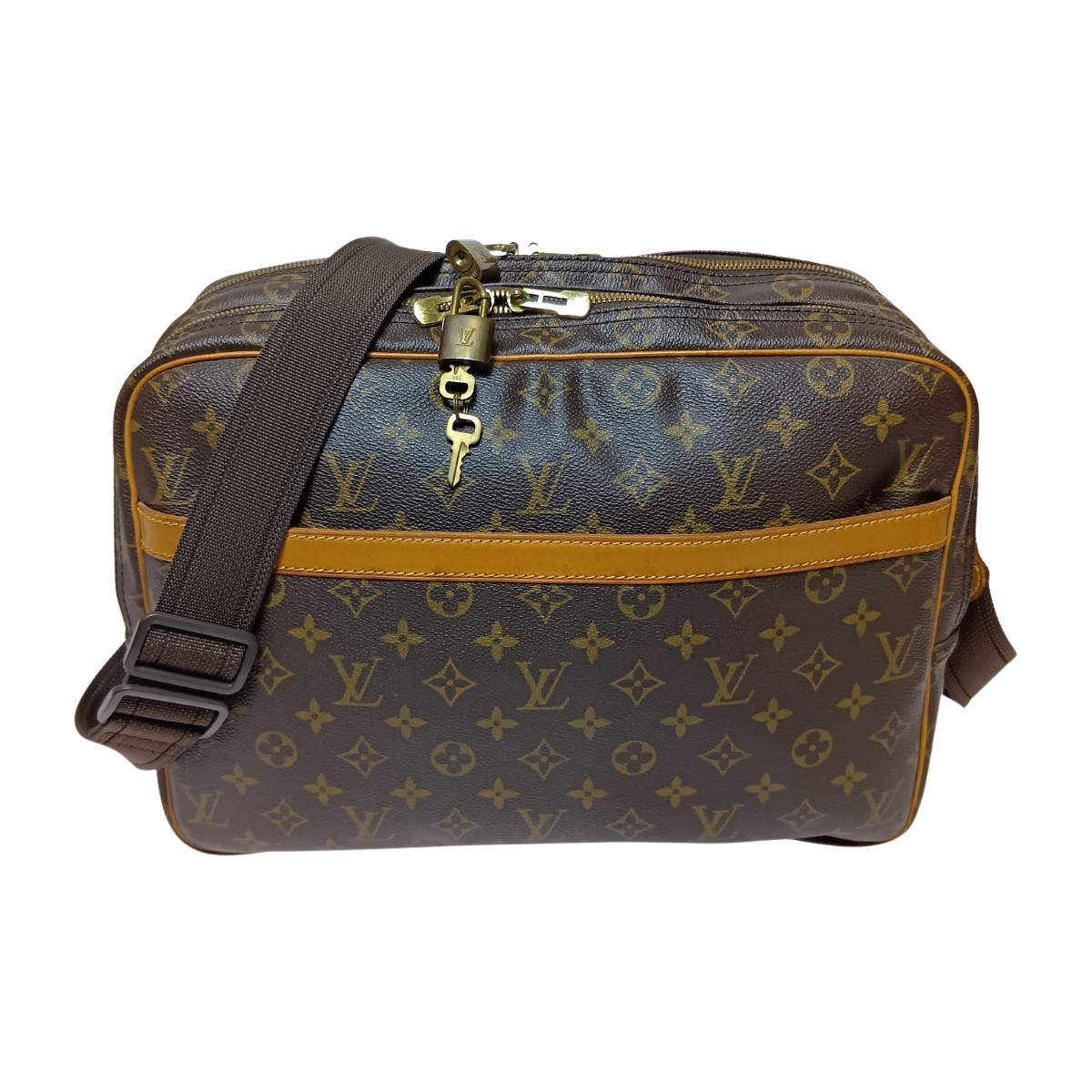 【中古】LOUIS VUITTON ルイヴィトン モノグラム 特派員GM ショルダーバッグ M45252 赤銅色 C序列付ける