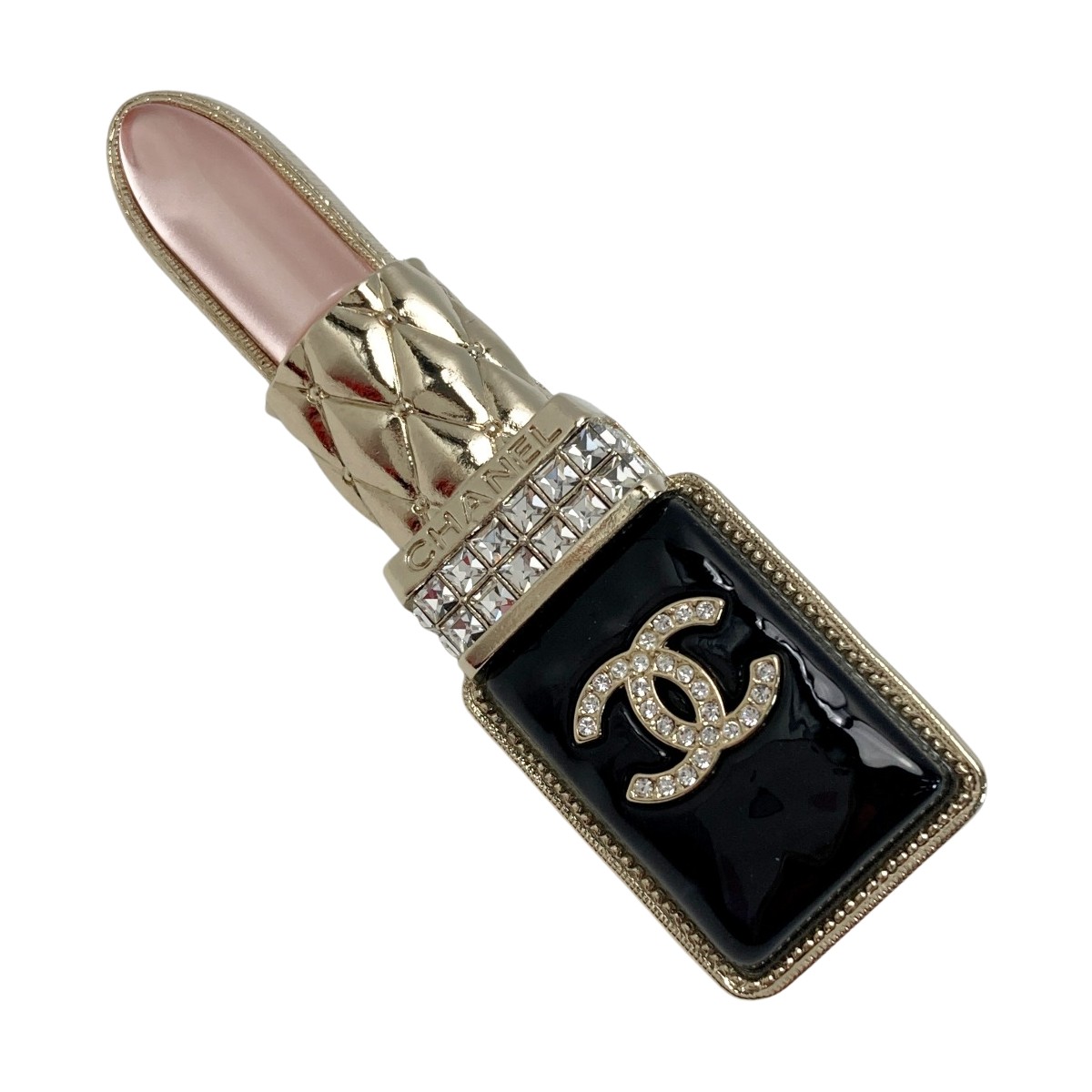 【中古】CHANEL シャネル ココマーク リップスティックモチーフ ブローチ A22C ピンク ラインストーン GP 口紅 Aランク 53,790円