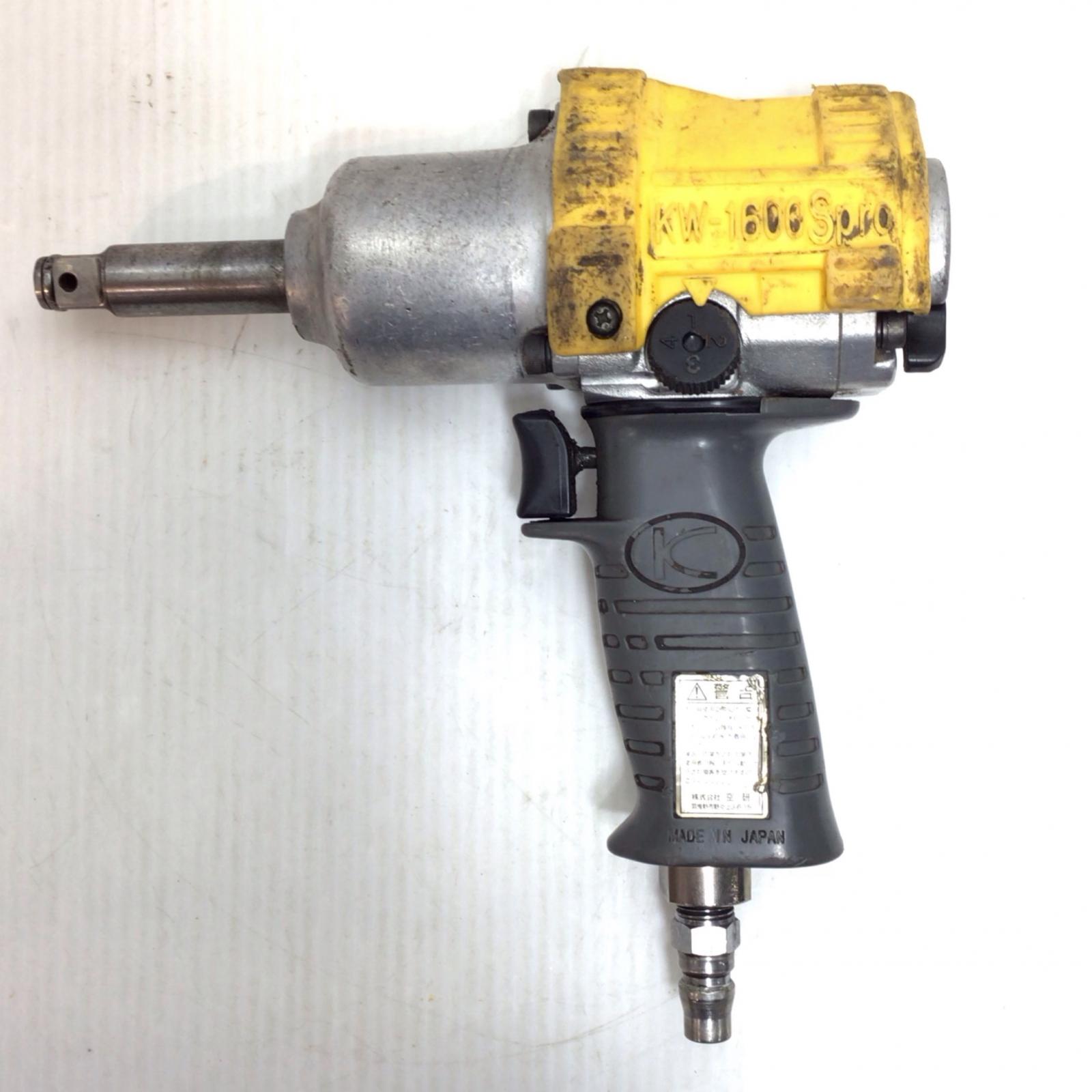 ΘΘ【中古】空研製作 エアインパクトレンチ 座標軸C 本体のみ 常圧 D00374 当て嵌める感有 KW-1600Spro 黄色 C序列付ける