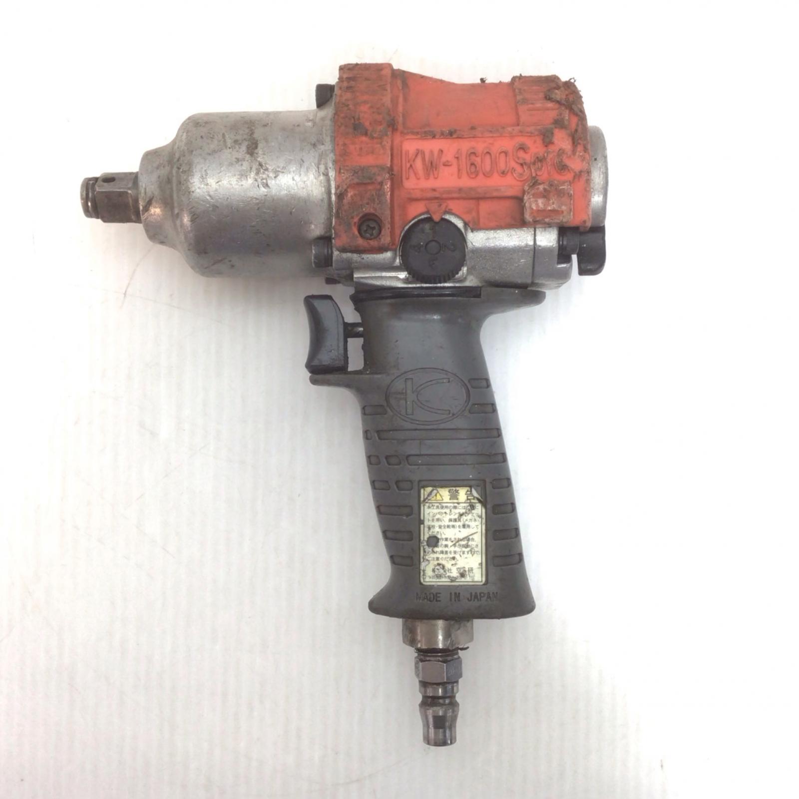 ΘΘ【中古】空研製作 エアインパクトレンチ 座標軸C 本体のみ 常圧 M80240 当て嵌める感有 KW-1600Spro オレンジ色 C序列付ける