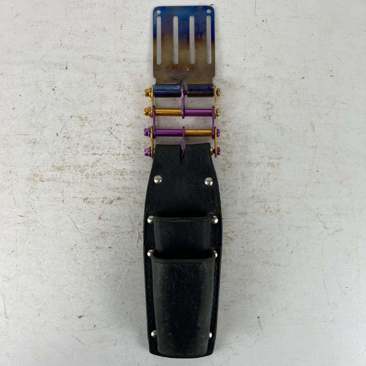 ЗЗ【中古】KNICKS チェーン店式親子2段LL手合い保持者 チタンベルトループ付 KB-201PLLDX TIT-15Y 黒いこと C位置付ける 花・ガーデン・DIY-DIY・工具-その他