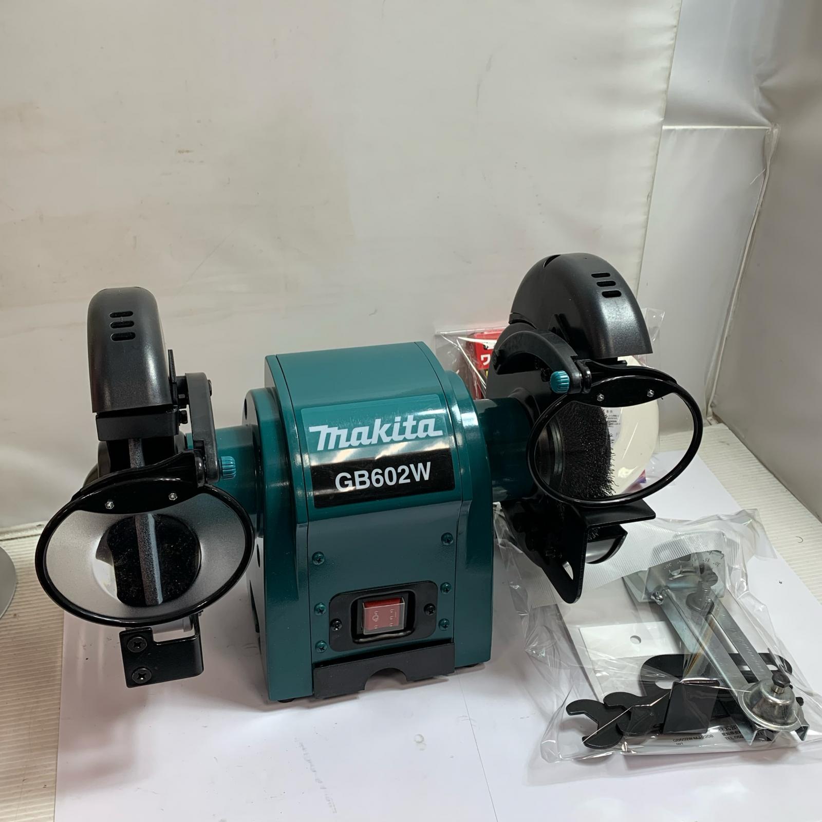♭♭【中古】MAKITA マキタ 卓上グラインダ ワイヤーホイル 砥石付 GB602 Aランク|リサイクルビッグバン店
