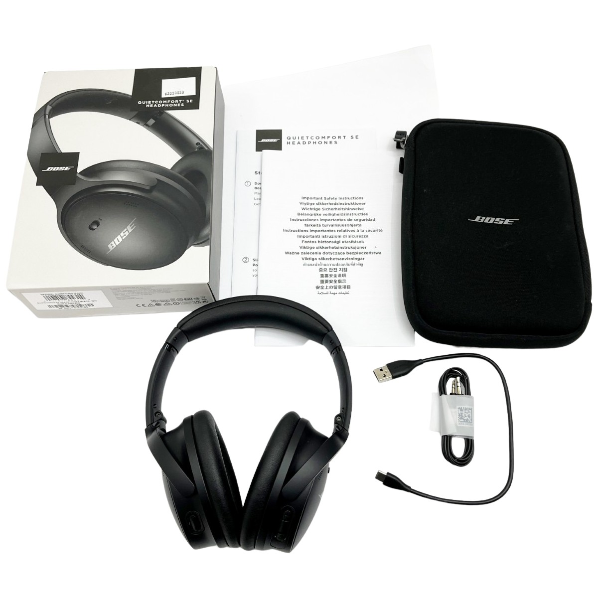 【中古】BOSE ボーズ QUIETCOMFORT SE headphones ワイヤレスヘッドホン ノイズキャンセリング 866824-0500 ブラック Bランク