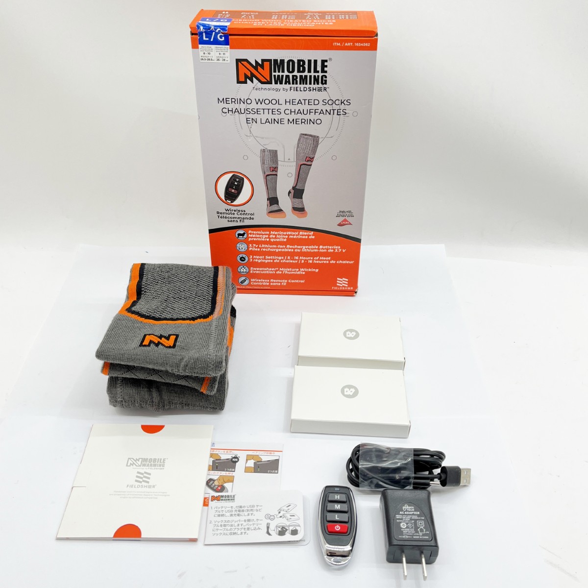 【中古】FIELDSHR フィールドシアー ウィンター小物 電熱ソックス Lサイズ Sランク