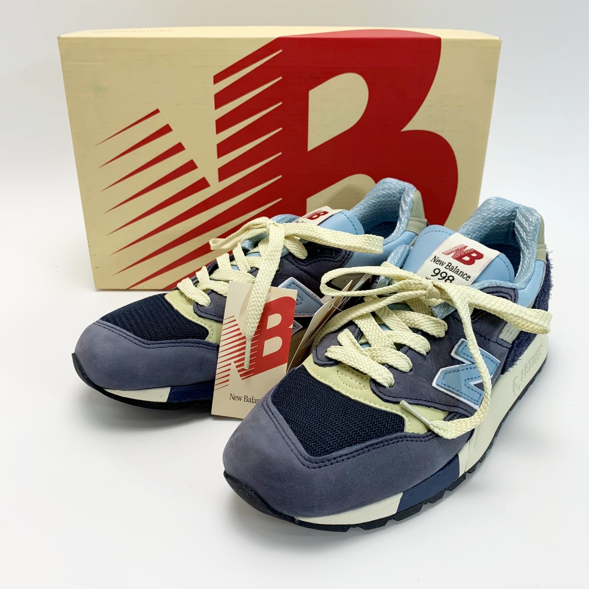 【中古】NEW BALANCE ニュー・平衡にする ローカットスニーカー U998CB 米国海軍 SIZE 26.5糎 箱有 A序列付ける