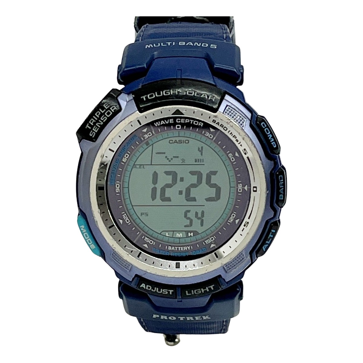【中古】CASIO カシオ 腕時計 デジタルウォッチ タフソーラー 本体のみ PRW-1300BEJ Cランク
