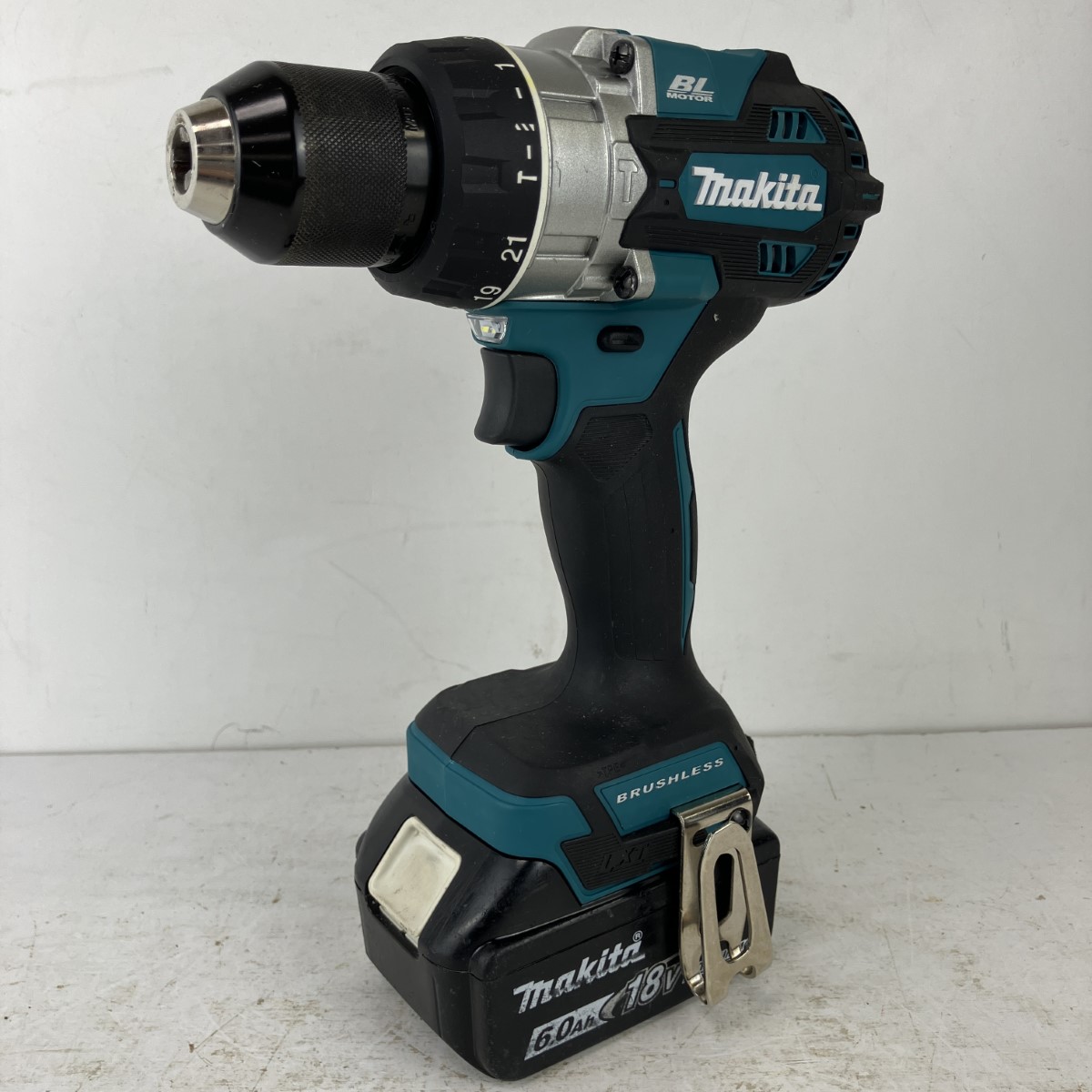 ЗЗ【中古】MAKITA マキタ 18v 充電式震動ドライバドリル バッテリーx1付 ※充電器無し HP486D ブルー Bランク|リサイクルビッグバン店