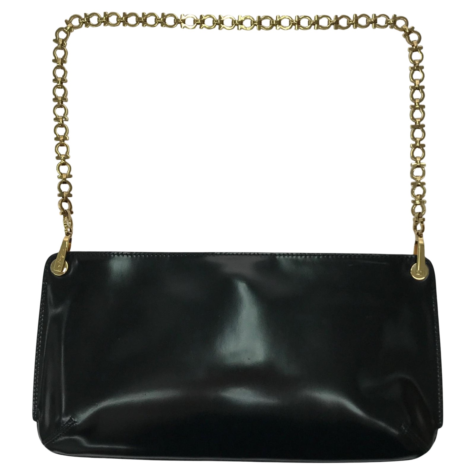 K*)様 フェラガモヴェラ　美品　肩さげチェーンショルダー付 VARA（Salvatore Ferragamo） フェラガモ バッグ ショルダー ヴァラ