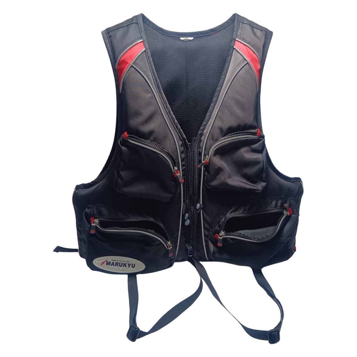 【中古】MARUKYU フィッシングベスト ブラック Cランク