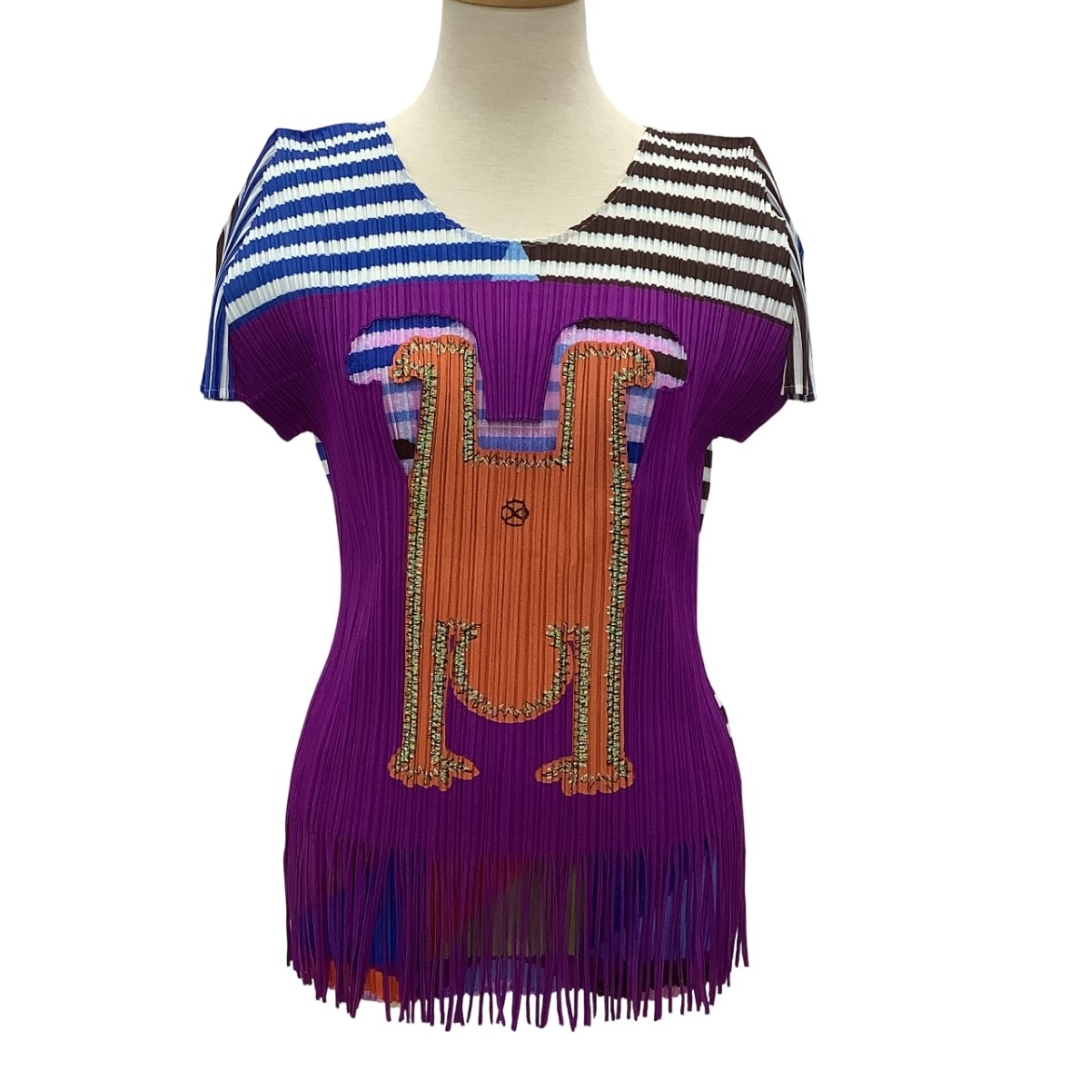 【中古】ISSEY MIYAKE イッセイミヤケ PLEATS PLEASE 変形 逆立ち カットソー SIZE 3 PP71-JK572 Bランク