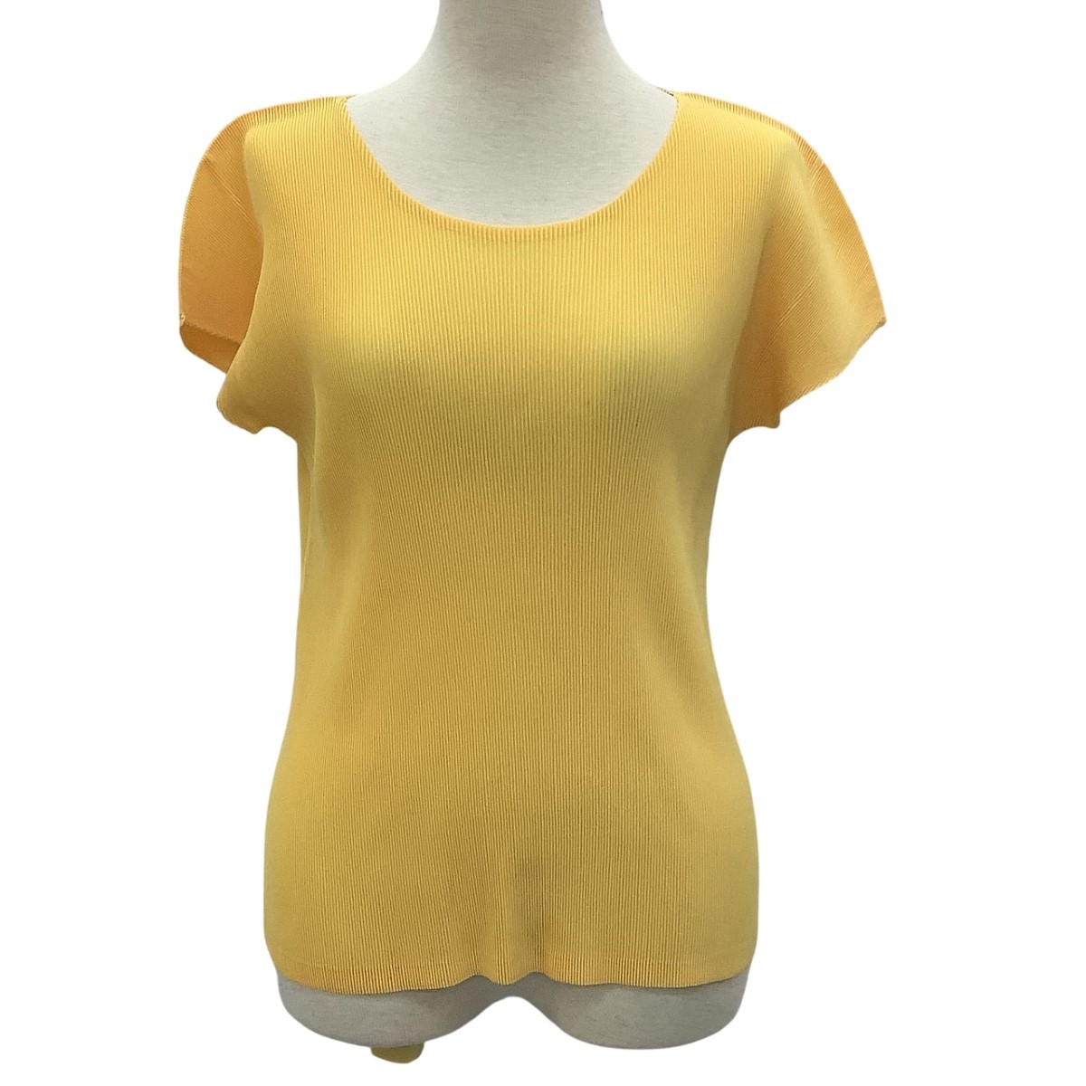 【中古】ISSEY MIYAKE イッセイミヤケ PLEATS PLEASE カットソー SIZE 3 PP61FK382 黄色 B序列付ける
