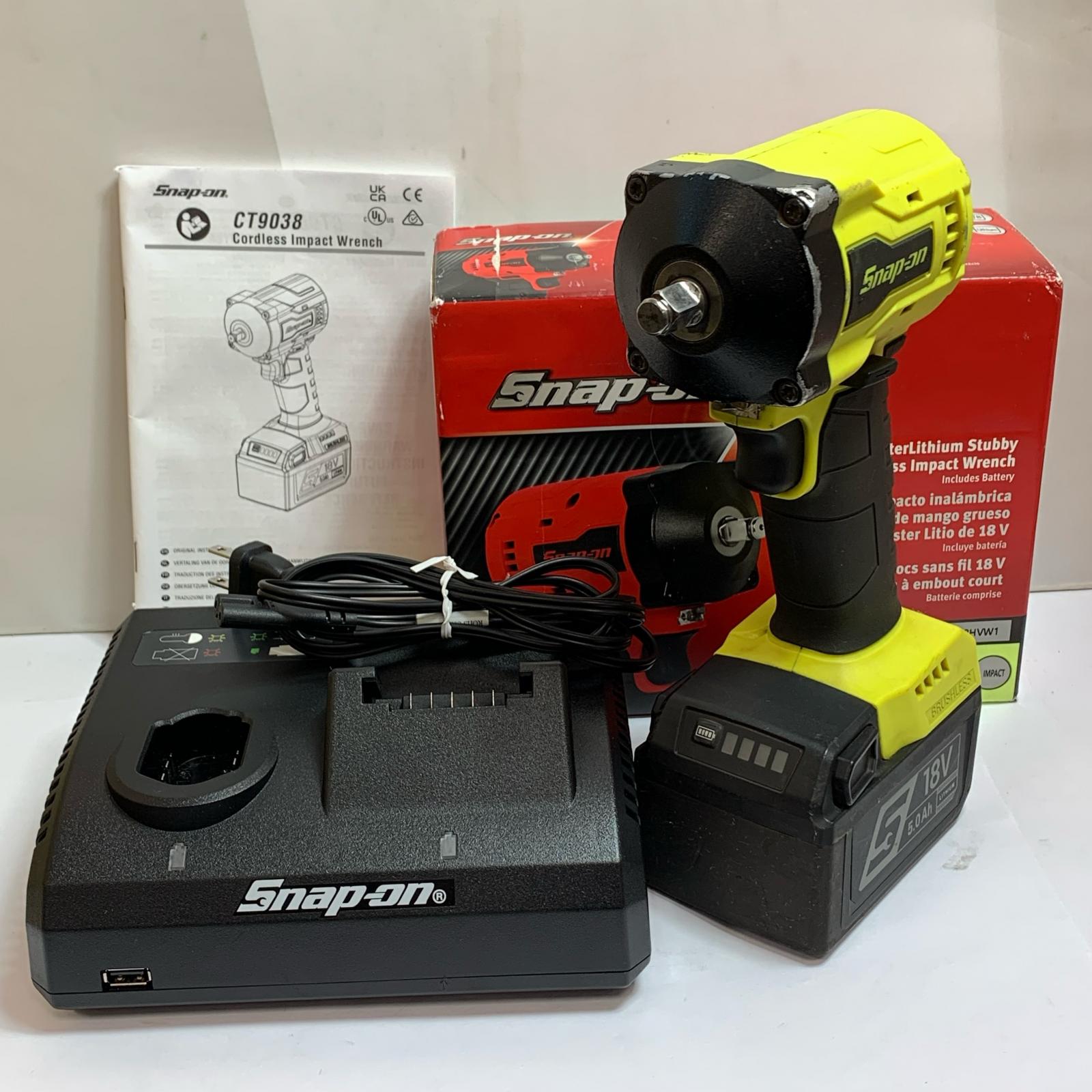 【中古】Snap-on スナップオン 差しひびき鍵 本体のみ 申し受ける器（CTC131A)・申し受ける池1個付 CT9038HV 黄色 B位置づける