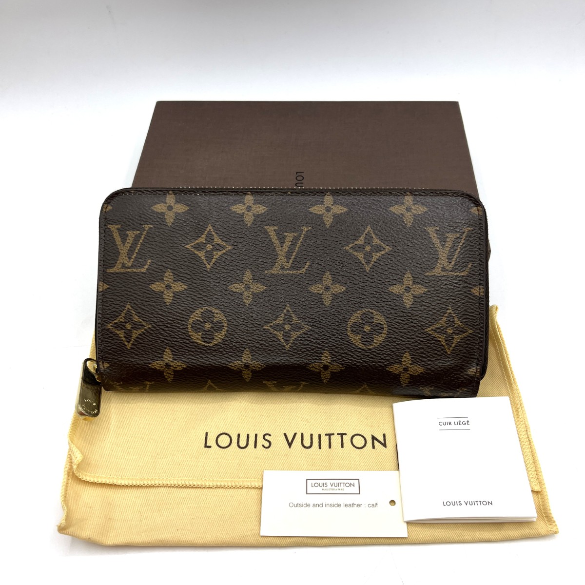 【中古】LOUIS VUITTON ルイヴィトン モノグラム ジッピーウォレット M42616 Cランク