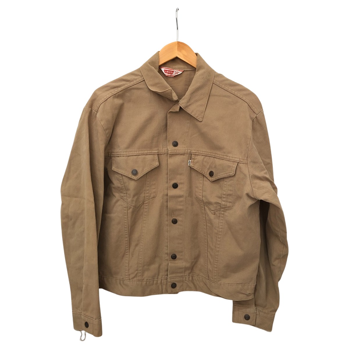 □□【中古】70s Levis 上衣 カツラギジャケット 44 古着 三角形下げ札 ベージュ C位置づける