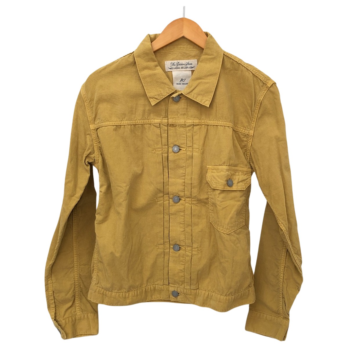 □□【中古】REMI RELIEF レミレリーフ ジャケット コーデュロイジャケット 1stタイプ SIZE S safari別注 イエロー Cランク