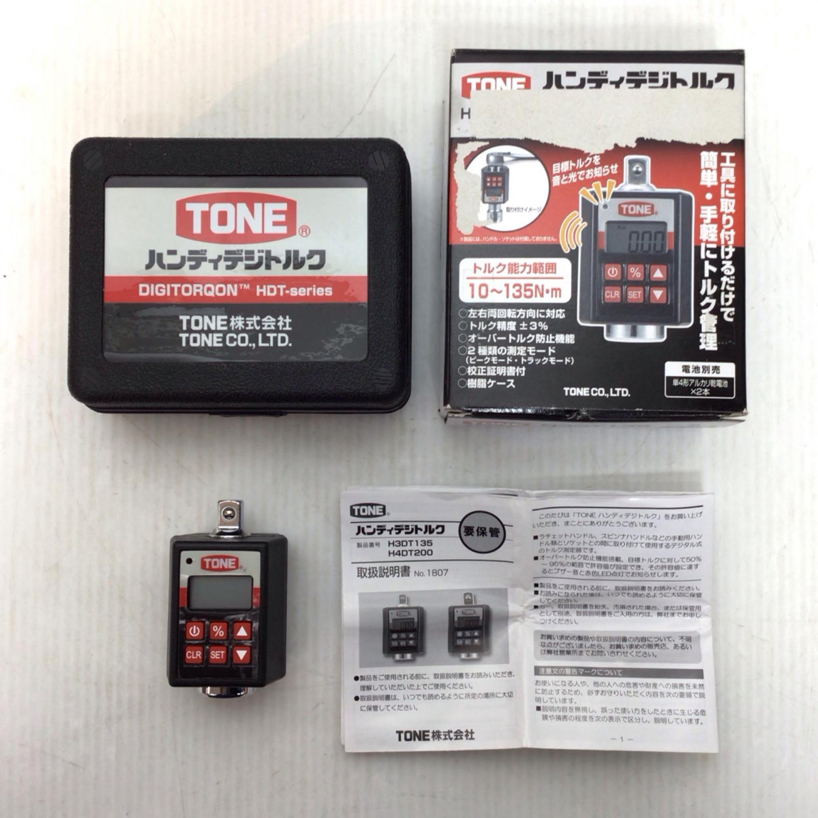 ΘΘ【中古】TONE トネ ハンディデジトルク ジャンク品(D) ケース付 トルク測定不可 H3DT135 Dランク