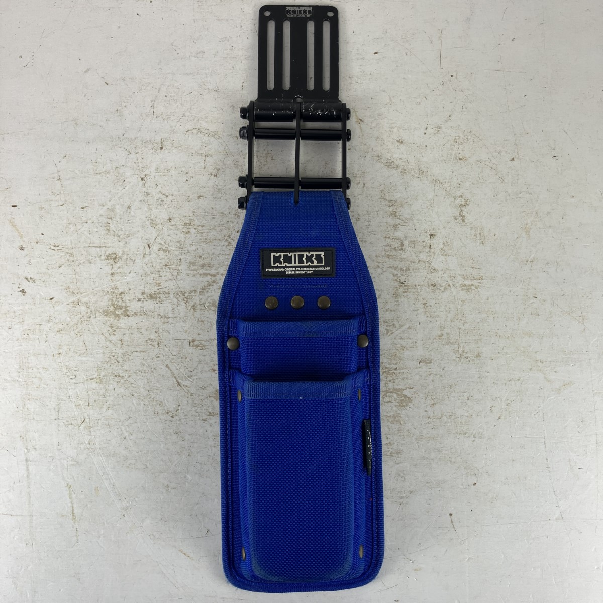 ЗЗ【中古】KNICKS EVAコーデュラバリスティック生地 底付フリー2Pホルダー BABL-102GB ALU-15 ブルー×ブラック Cランク