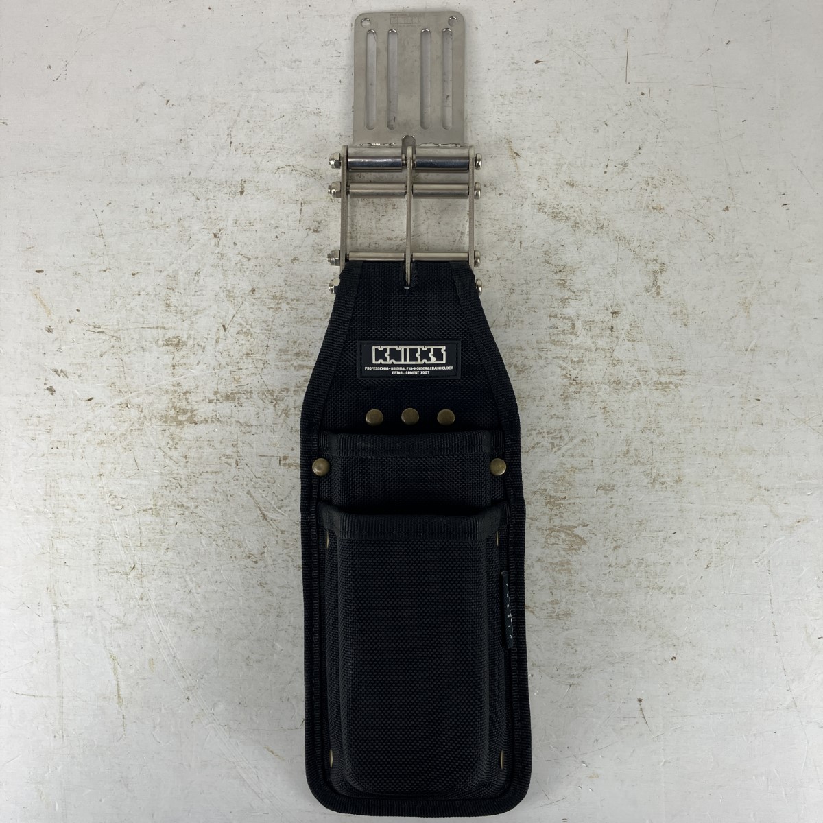 ЗЗ【中古】KNICKS EVA/コーデュラバリスティック生地底付フリー2Pホルダー ベルトループ付 BA-102GB ブラック Cランク