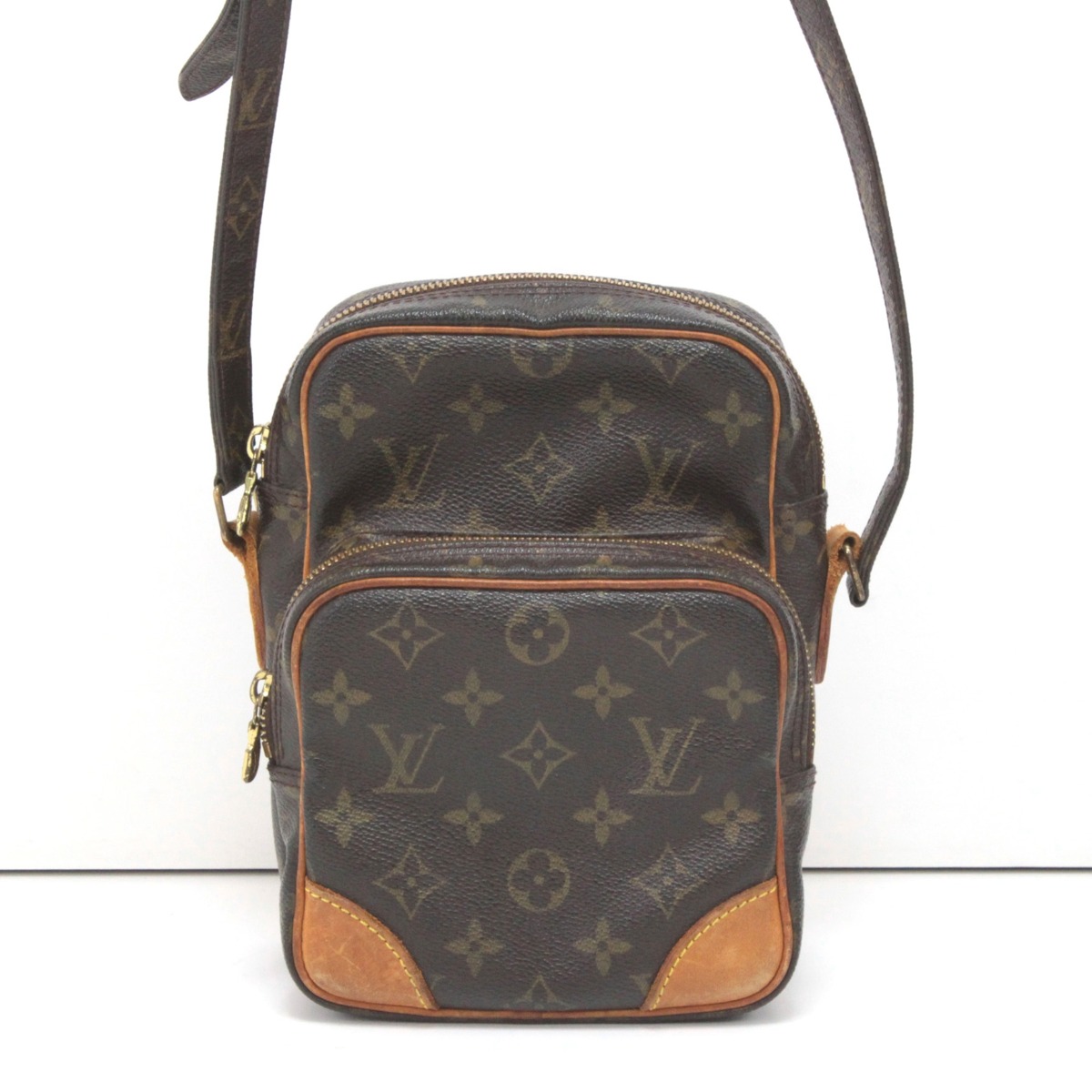 【中古】LOUIS VUITTON ルイヴィトン モノグラム アマゾン ショルダーバッグ M45236 ブラウン Cランク