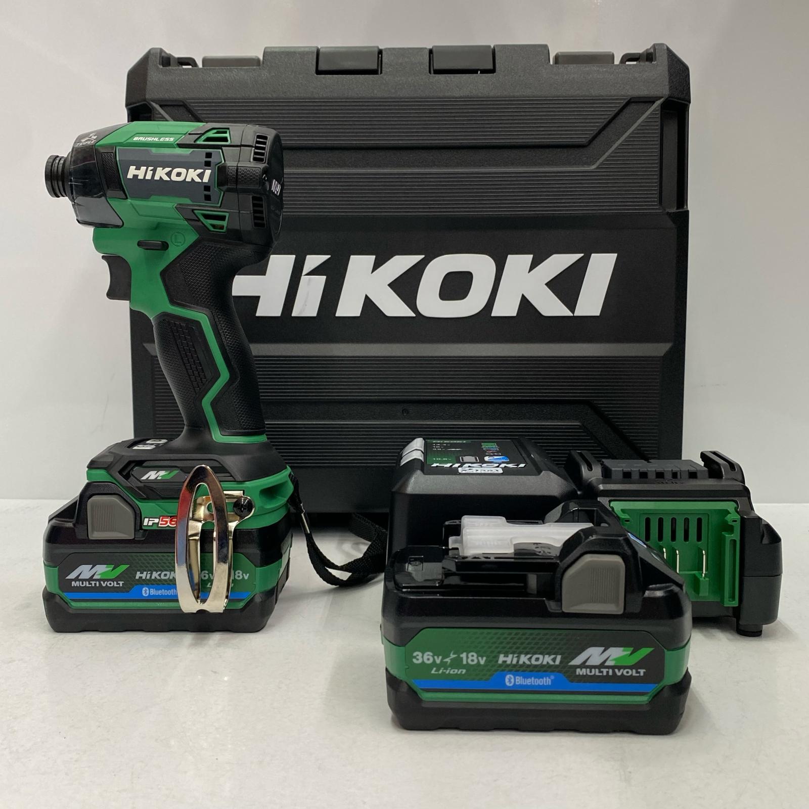 【中古】HiKOKI ハイコーキ コードレスインパクトドライバ 36V WH36DD アグレッシブグリーン 未使用品 付属品完備 Sランク