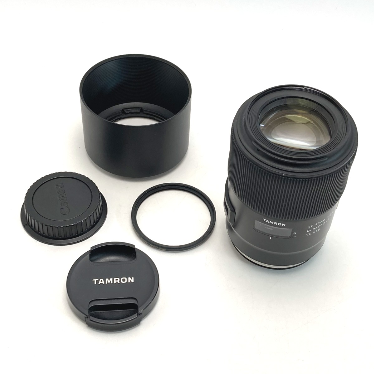 【中古】TAMRON タムロン SP90mm F/2.8 Di MACRO 1:1 VC USD キヤノン用 レンズ Bランク