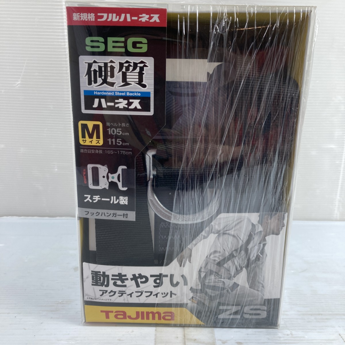 【中古】TAJIMA タジマ フルハーネス型安全帯 SEGハーネスZS スチール製 Mサイズ 新規格 AZSM-BK ブラック Sランク｜リサイクルビッグバン店