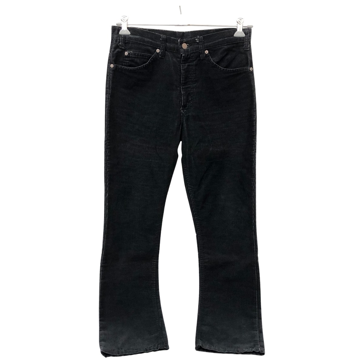 【エントリーポイント10倍｜7/19 20:00-7/26 1:59】【送料無料】【中古】70s Levis パンツ コーデュロイパンツ SIZE W32&times;L34 白タブネームなし 古着 ブラック Cランク｜リサイクルビッグバン店
