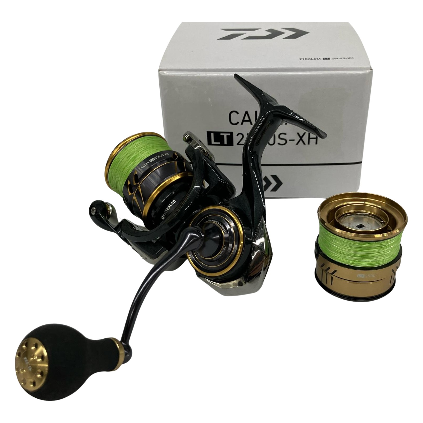 △△【中古】DAIWA ダイワ スピニングリール 21カルディア LT2500S-XH ハンドル変更済 替スプール付 00060287 Bランク