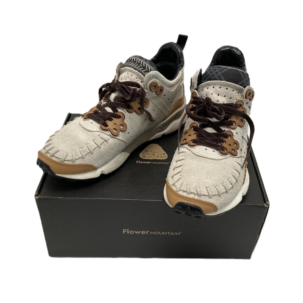 【中古】FLOWERMOUNTAIN シューズ FM02004 ベージュ SIZE 26.5糎 メンズ 箱付き添い人 B価値づける