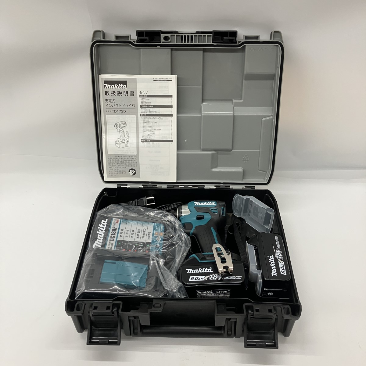 【エントリーポイント10倍｜7/19 20:00-7/26 1:59】【送料無料】【中古】MAKITA マキタ 充電式インパクトドライバ 18v 6.0Ah TD173DRGX ブルー 未使用品 Sランク｜リサイクルビッグバン店