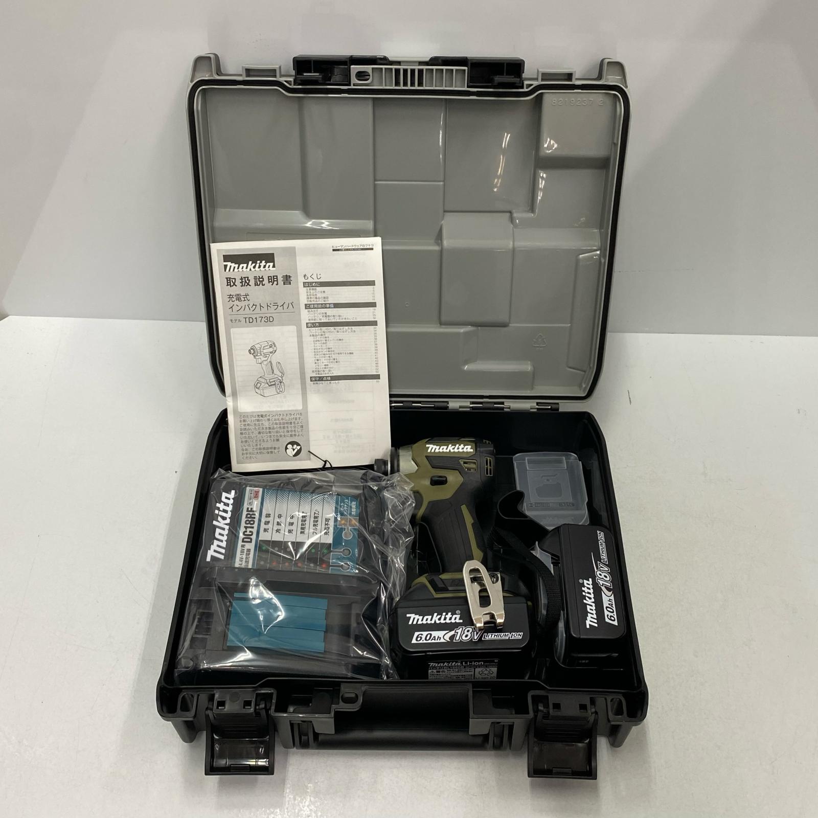 【エントリーポイント10倍｜7/19 20:00-7/26 1:59】【送料無料】【中古】MAKITA マキタ インパクトドライバ TD173DRGXO オリーブ Sランク｜リサイクルビッグバン店