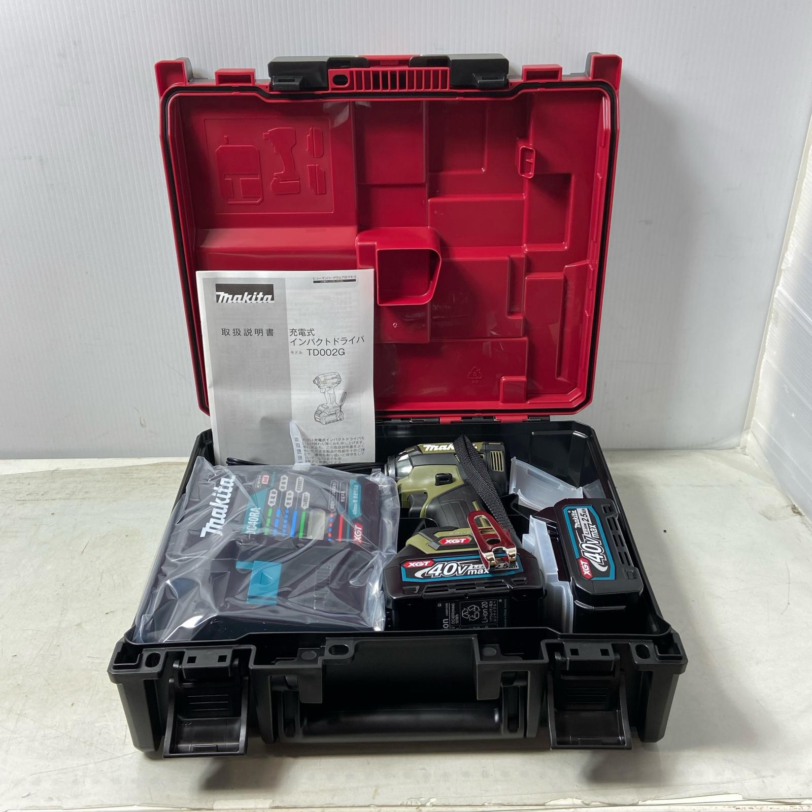 ΦΦ【中古】MAKITA マキタ 充電式インパクトドライバ　 40Vmax2.5Ah TD002GRDXO オリーブ Sランク