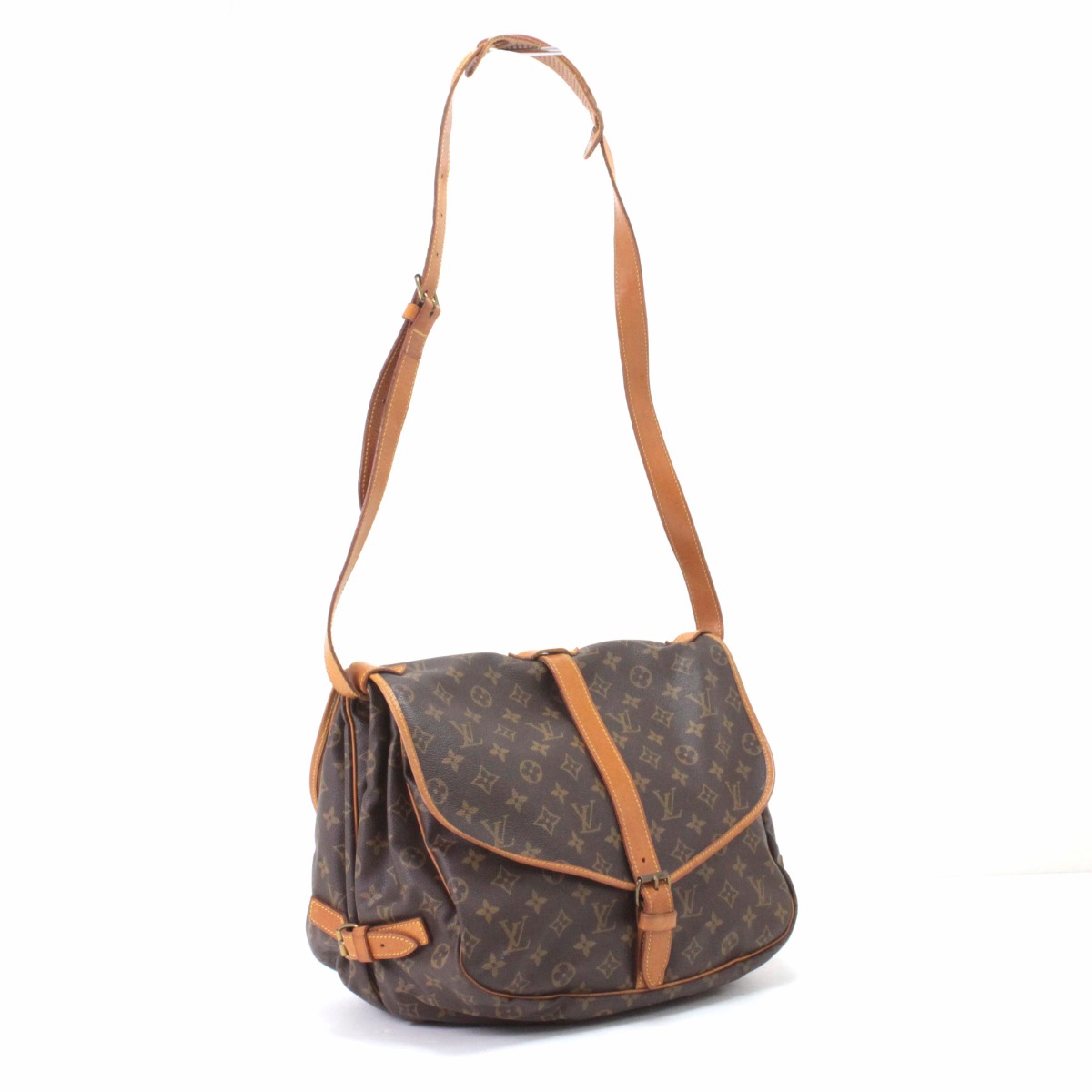 【中古】LOUIS VUITTON ルイヴィトン モノグラム ソミュール35 ショルダーバッグ M42254 Cランク