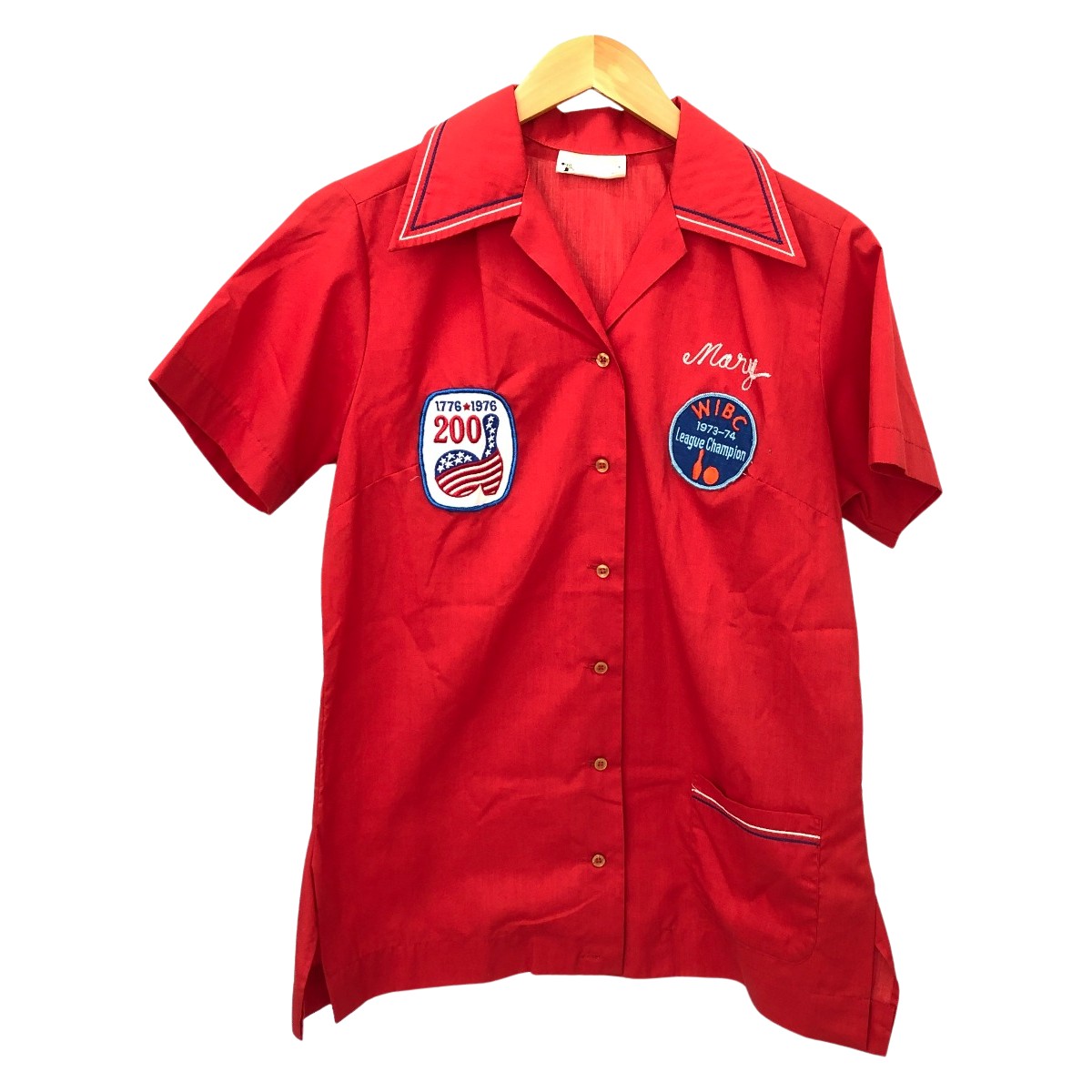 □□【中古】60~70s King Louie プルオーバー 突き抜くプルオーバー SIZE 34 古着 Permanent Press引き舟 赤いこと B価値づける