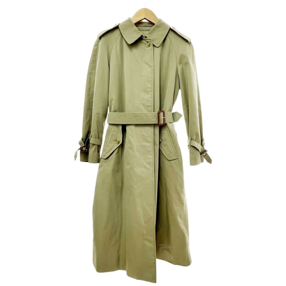 ◆◆【中古】Burberrys バーバリーズ トレンチコート ロング丈 ヨゴレ有 アウター c-TK83/173-wm カーキ Bランク