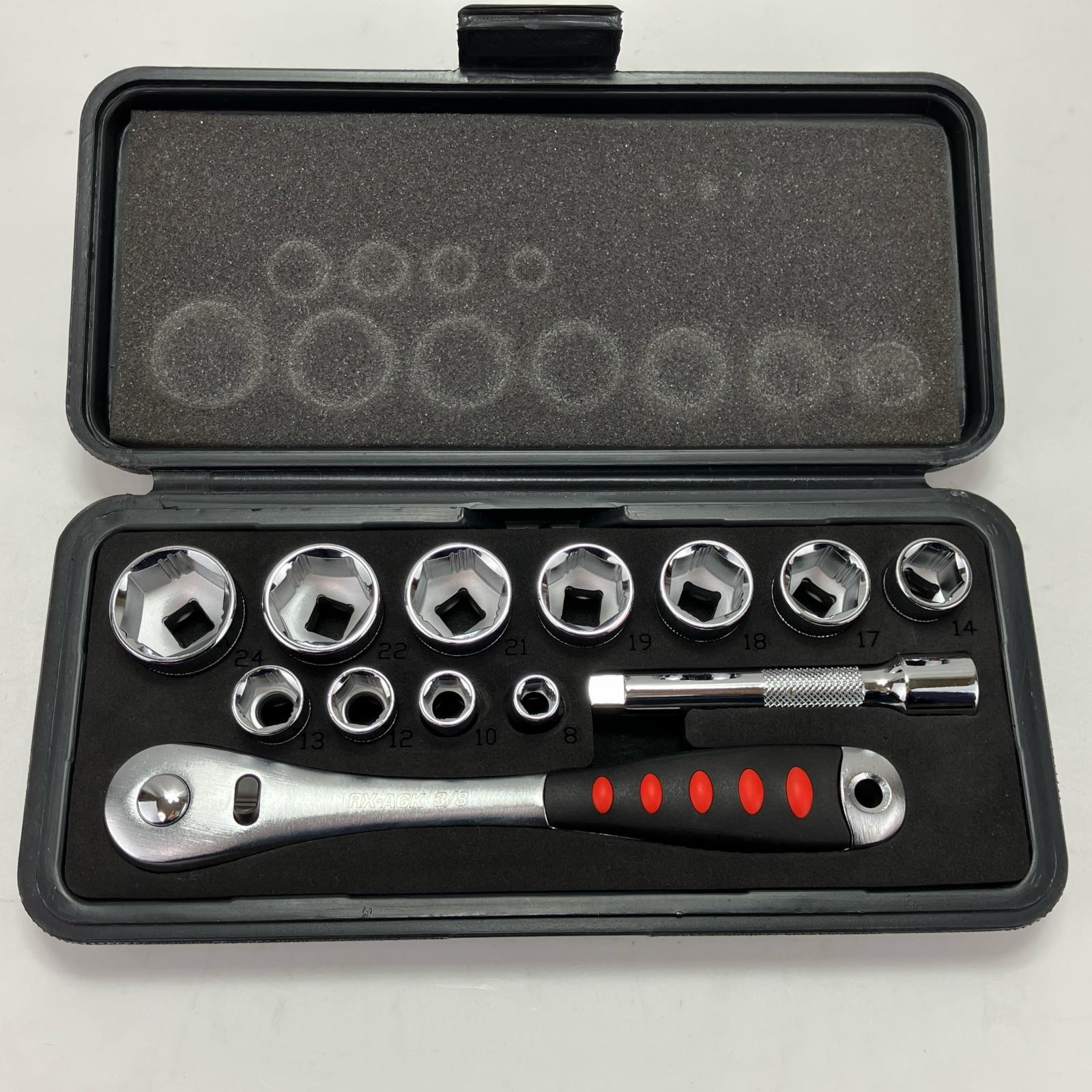 ЗЗ【中古】AX BRAIN 12.7mm アメイジングソケット ソケット ラチェットハンドル ケース付 AMG-11SR ブラック Aランク