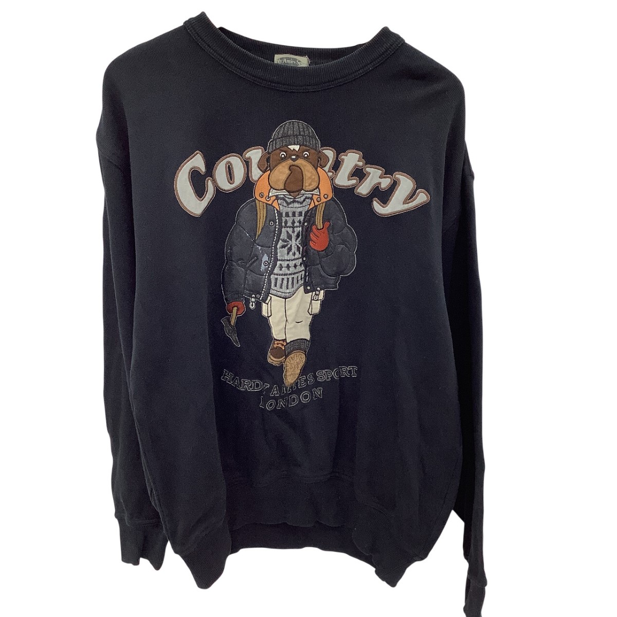 【中古】Hardy Amies Sports ハーディ エイミス メンズ トレーナー SIZE L ブラック Bランク