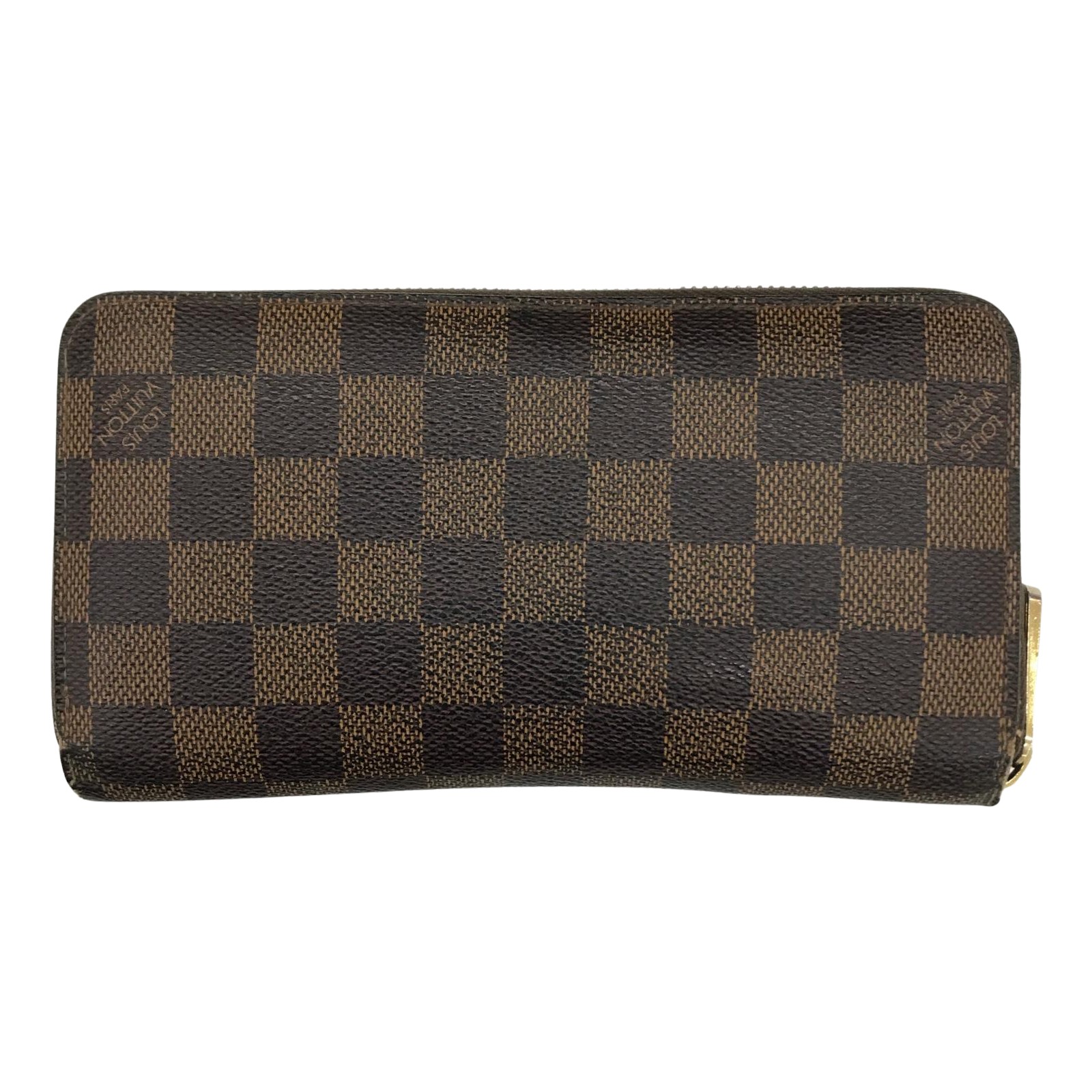 【中古】LOUIS VUITTON ルイヴィトン 長札入れ ダミエ ジッピー・ウォレット MI2172  N41661 赤銅色 B価値づける