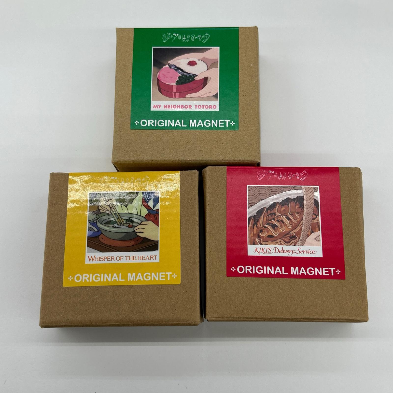 ▼▼【中古】 ジブリパーク限定マグネット3点セット 鍋焼きうどん メイのお弁当箱 ニシンとカボチャのつつみ焼き Aランク